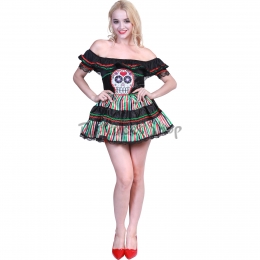 Disfraces de Calavera del Día de los Muertos Traje de Halloween para Adultos