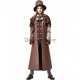 Disfraz Steampunk de Doctor de la Plaga de la Iglesia del Sacerdote no Muerto del Juez