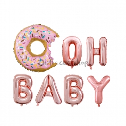 Donuts de Dorado Rosa Decoración de Cumpleaños