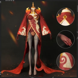 Disfraz Rojo del Genshin Impact Fire Yaksha Cosplay - Personalizado