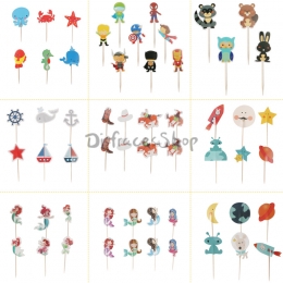 Lindos Palillos de Dientes de Anime Decoración de Cumpleaños