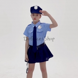 Disfraz de oficial de policía para adultos, uniforme de policía azul  oscuro, traje de Halloween