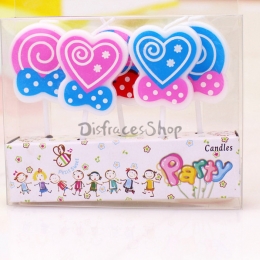 Amor Corazón Caramelo Vela Cumpleaños Decoración
