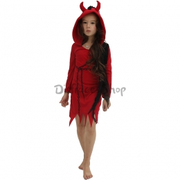 Disfraces de Diablo Traje de Cadena de Seda Negro