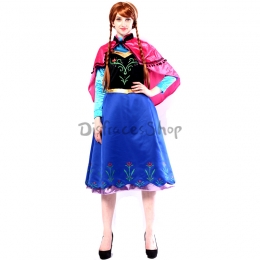 Disfraz Princesa de Nieve y Hielo Anna Elsa Vestido Adulto de Halloween