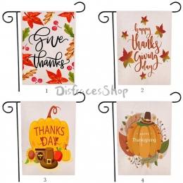 Serie de Hojas de Arce de Acción de Gracias Banderas de Jardín