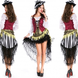Disfraces de Pirata Magnífico Vestido de Halloween para Mujer