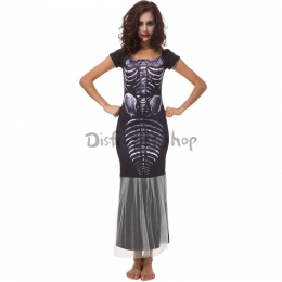 Disfraces Cráneo Falda de Cola de Pez de Miedo de Halloween