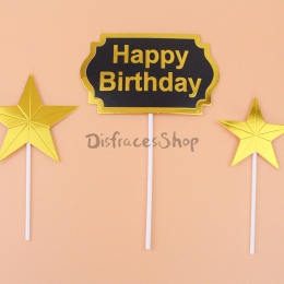 Tarjeta de Inserción de Letras con Pentagrama de Decoración de Cumpleaños