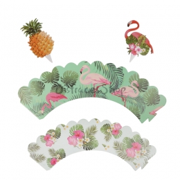 Borde de la Taza de Pastel de Flamenco Decoración de Cumpleaños