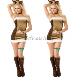 Disfraces de Navidad de Alce Ropa de Halloween para Mujer