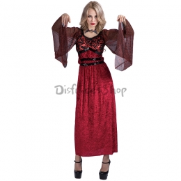 Disfraces Vampiro para Mujer Vestido Rojo de Halloween