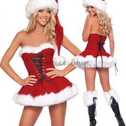Disfraces Navidad Parte Superior del Tubo Minifalda Sexy de Halloween
