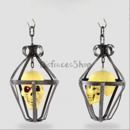 Lámpara de Calavera de Jaula de Suministros de Halloween