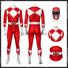 Disfraz de Power Rangers Ranger Rojo Blanco - Personalizado
