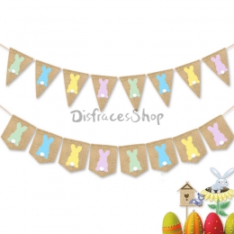 Color Conejo Tire de la Bandera Decoraciones de Pascua