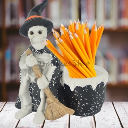 Suministros de Halloween Portalápices de Calavera