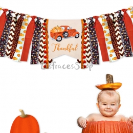 Tema de Calabaza Tire de la Bandera Decoración de Cumpleaños