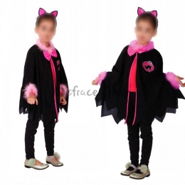 Disfraz de Niña Gato Capa Negra